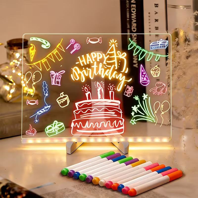 DIY acrylic drawing board reusable writing surface close-up