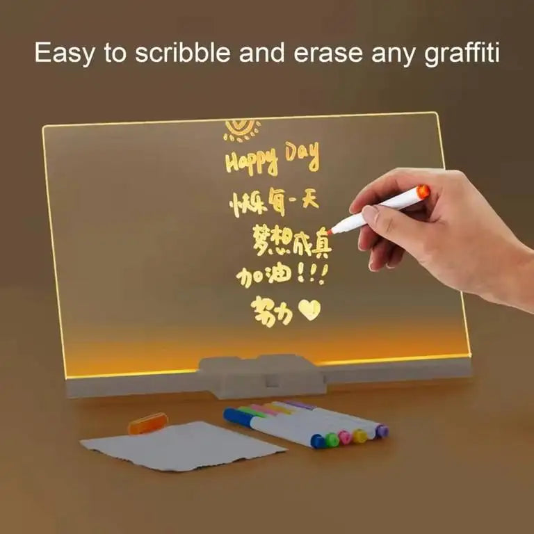 SELQORA LED acrylic drawing board glowing light-up surface for kids